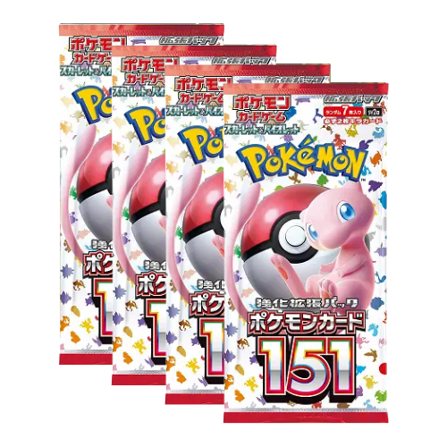 4 sobres Pokémon 151 SV2A Booster Pack - Coreano